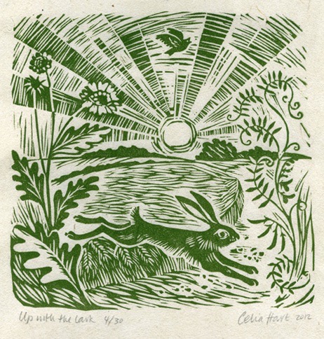 'Up with the lark' 15 x 16 cm